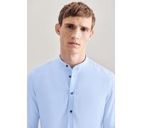 Businesshemd SEIDENSTICKER "Schwarze Rose", Herren, Gr. M (40), normale Ärmellängen, blau (hellblau), 100% Baumwolle, unifarben, slim fit, 2-Knopf-Manschette, Hemden, Slim 1/1 Stehkragen Uni (41909841