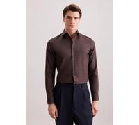 Seidensticker Business Hemd Herren Slim Fit Baumwolle braun, 40