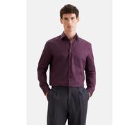 Seidensticker Regular Fit Hemd Dark Wine Red, Einfarbig