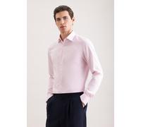 Businesshemd SEIDENSTICKER "Schwarze Rose", Herren, Gr. M (40), verlängerte Ärmellängen, rosé, 100% Baumwolle, unifarben, slim fit, 2-Knopf-Manschette, Hemden, Slim 1/1 Extra lang Kentkragen Uni (6178