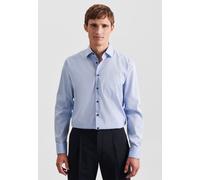 Seidensticker Herrenhemd Regular Patch Longsleeve 193690 – Regular Fit Hellblau 39