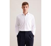 Businesshemd SEIDENSTICKER "Schwarze Rose", Herren, Gr. M39, normale Ärmellängen, weiß, 100% Baumwolle, unifarben, regular fit, 2-Knopf-Manschette, Hemden, Regular 1/1 Kentkragen Uni (79572405-39) wei