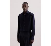 Seidensticker Jerseyhemd Herren Slim Fit Baumwolle blau, 37