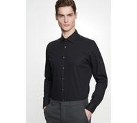 Businesshemd SEIDENSTICKER "Schwarze Rose", Herren, Gr. S (37), normale Ärmellängen, schwarz, 100% Baumwolle, unifarben, skinny fit, 2-Knopf-Manschette, Hemden, Uni (83931737-37) schwarz