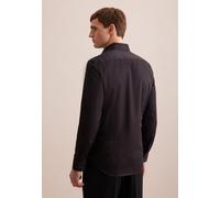 Businesshemd SEIDENSTICKER "Schwarze Rose", Herren, Gr. S (37), normale Ärmellängen, schwarz, 100% Baumwolle, unifarben, tailored fit, 2-Knopf-Manschette, Hemden, Shaped 1/1 Kentkragen Uni (15789314-3
