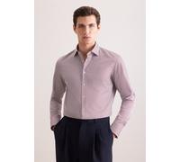 Businesshemd SEIDENSTICKER "Schwarze Rose", Herren, Gr. S (38), normale Ärmellängen, bordaux, 100% Baumwolle, gestreift, slim fit, 2-Knopf-Manschette, Hemden, Slim 1/1 Kentkragen Gestreift (39880843-3