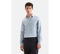 Businesshemd SEIDENSTICKER "Schwarze Rose", Herren, Gr. S (38), normale Ärmellängen, grün, 100% Baumwolle, Strukturmuster, slim fit, 2-Knopf-Manschette, Hemden, Slim 1/1 Kentkragen Struktur (86136859-