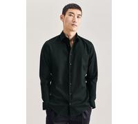 Businesshemd SEIDENSTICKER "Schwarze Rose", Herren, Gr. S (38), normale Ärmellängen, grün, 100% Baumwolle, unifarben, slim fit, 2-Knopf-Manschette, Hemden, Slim 1/1 Kentkragen Uni (33701124-38) grün