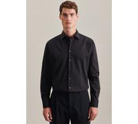 Seidensticker Herren Shaped Bügelfrei Kent Langarm Business Shirt, Schwarz, 37