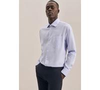 Businesshemd SEIDENSTICKER "Schwarze Rose", Herren, Gr. S38, normale Ärmellängen, blau, 100% Baumwolle, unifarben, regular fit, 2-Knopf-Manschette, Hemden, Regular 1/1 Kentkragen Uni (33660000-38) bla