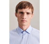 Businesshemd SEIDENSTICKER "Schwarze Rose", Herren, Gr. S38, normale Ärmellängen, blau (hellblau), 100% Baumwolle, kariert, regular fit, 2-Knopf-Manschette, Hemden, Regular 1/1 Kentkragen Karo (245527