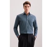 Businesshemd SEIDENSTICKER "Schwarze Rose", Herren, Gr. S38, normale Ärmellängen, grün, 100% Baumwolle, bedruckt, regular fit, 2-Knopf-Manschette, Hemden Businesshemd, Regular 1/1 Kentkragen Druck (77