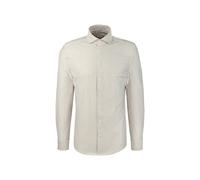 Businesshemd SEIDENSTICKER "Schwarze Rose", Herren, Gr. XL (43), normale Ärmellängen, beige, 94% Baumwolle, 6% Elasthan, gestreift, tailored fit, 2-Knopf-Manschette, Hemden, Shaped 1/1 Kentkragen Gest