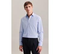 Businesshemd SEIDENSTICKER "Schwarze Rose", Herren, Gr. XL (43), normale Ärmellängen, blau (hellblau), 100% Baumwolle, kariert, regular fit, 2-Knopf-Manschette, Hemden, Regular 1/1 Kentkragen Karo (24