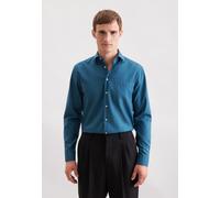 Businesshemd SEIDENSTICKER "Schwarze Rose", Herren, Gr. XL (43), normale Ärmellängen, grün (sage grün), 100% Baumwolle, unifarben, regular fit, 2-Knopf-Manschette, Hemden, Regular 1/1 Kentkragen Uni (