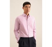 Businesshemd SEIDENSTICKER, Herren, Gr. XL (43), normale Ärmellängen, bunt (rosa, pink), 100% Baumwolle, gestreift, slim fit, Langarm 2-Knopf-Manschette, Hemden, Slim Kentkragen Gestreift (58417729-43