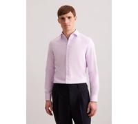 Businesshemd SEIDENSTICKER "Schwarze Rose", Herren, Gr. XL (43), normale Ärmellängen, lila (violett), 100% Baumwolle, unifarben, slim fit, 2-Knopf-Manschette, Hemden, Slim 1/1 Kentkragen Uni (75080018
