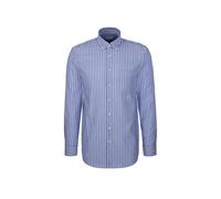 Businesshemd SEIDENSTICKER "Schwarze Rose", Herren, Gr. XL (43), normale Ärmellängen, mittelblau, 100% Baumwolle, gestreift, regular fit, 2-Knopf-Manschette, Hemden, Regular 1/1 Button-Down-Kragen Ges