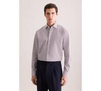 Businesshemd SEIDENSTICKER "Schwarze Rose", Herren, Gr. XL (43), normale Ärmellängen, rot, 100% Baumwolle, bedruckt, tailored fit, 2-Knopf-Manschette, Hemden, Shaped 1/1 Kentkragen Druck (71414368-43)