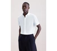 Businesshemd SEIDENSTICKER "Schwarze Rose", Herren, Gr. XL (43), normale Ärmellängen, weiß, 100% Baumwolle, Strukturmuster, slim fit, Hemden, Slim 1/2 Kentkragen Struktur (40464934-43) weiß