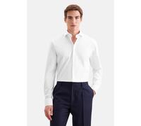 Businesshemd SEIDENSTICKER "Schwarze Rose", Herren, Gr. XL (43), normale Ärmellängen, weiß, 50% Baumwolle, 50% Modal, unifarben, regular fit, 2-Knopf-Manschette, Hemden, Regular 1/1 Kentkragen Uni (90