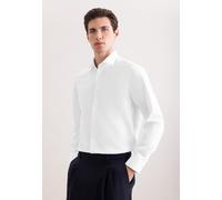 Businesshemd SEIDENSTICKER "Schwarze Rose", Herren, Gr. XL (43), normale Ärmellängen, weiß, 93% Polyester, 7% Elasthan, unifarben, regular fit, 2-Knopf-Manschette, Hemden, Regular 1/1 Kentkragen Uni (