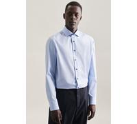 Seidensticker Herren Slim Fit Langarm Popeline Hemd, hellblau, 44