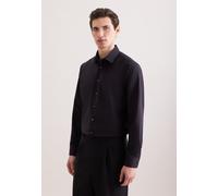 Seidensticker Business Hemd Herren Slim Fit Baumwolle schwarz, 44