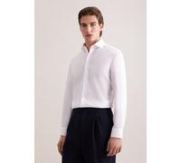 Seidensticker Hemd Schwarze Rose Herren XL (44) Weiß Struktur 100% Baumwolle Shaped Fit