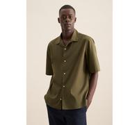 Businesshemd SEIDENSTICKER "Schwarze Rose", Herren, Gr. XL (43-44), normale Ärmellängen, grün, 100% Baumwolle, unifarben, regular fit, Kurzarm gerader Abschluss, Hemden, Regular Kurzarm Reverskragen U