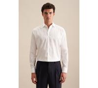 Seidensticker Hemd Herren Regular Fit Langarm Baumwolle weiß, 44