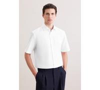 Businesshemd SEIDENSTICKER "Schwarze Rose", Herren, Gr. XL44, normale Ärmellängen, weiß, 100% Baumwolle, unifarben, regular fit, gerader Abschluss, Hemden Businesshemd, Regular 1/2 Kentkragen Uni, Top