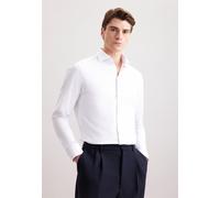 Businesshemd SEIDENSTICKER "Schwarze Rose", Herren, Gr. XS (36), normale Ärmellängen, weiß, 93% Polyester, 7% Elasthan, unifarben, slim fit, 2-Knopf-Manschette, Hemden, Slim 1/1 Kentkragen Uni (108327
