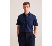 Businesshemd SEIDENSTICKER "Schwarze Rose", Herren, Gr. XXL (45), normale Ärmellängen, blau (dunkelblau), 100% Baumwolle, unifarben, regular fit, gerader Abschluss, Hemden, Regular 1/2 Kentkragen Uni 