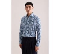 Seidensticker Slim Fit Hemd blau, Bedruckt