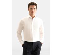 Regular Fit Business-Hemd mit Strukturmuster 45 men Weiss
