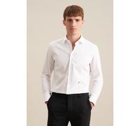 Seidensticker Hemd Herren Slim Fit Langarm Baumwolle weiß, 45