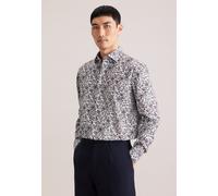 Businesshemd SEIDENSTICKER "Schwarze Rose", Herren, Gr. XXL (46), normale Ärmellängen, grün, 100% Baumwolle, bedruckt, comfort fit, 2-Knopf-Manschette, Hemden, Comfort 1/1 Kentkragen Druck (47737533-4