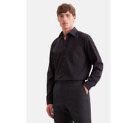 Businesshemd SEIDENSTICKER "Schwarze Rose", Herren, Gr. XXL (46), normale Ärmellängen, schwarz, 100% Baumwolle, unifarben, regular fit, 2-Knopf-Manschette, Hemden, Regular 1/1 Kentkragen Uni (66455064