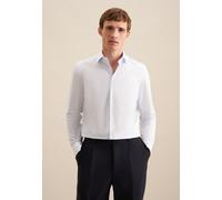 Businesshemd SEIDENSTICKER "Shaped", Herren, Gr. XL (44), normale Ärmellängen, blau, 100% Baumwolle, gestreift, tailored fit, 2-Knopf-Manschette, Hemden Businesshemd, Shaped 1/1 Kentkragen Streifen (3