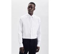 Businesshemd SEIDENSTICKER "Slim", Herren, Gr. L (41), verlängerte Ärmellängen, weiß, 100% Baumwolle, unifarben, slim fit, 2-Knopf-Manschette, Hemden, Slim Extra langer Arm Kentkragen Uni (12821668-41