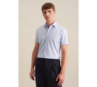 Businesshemd SEIDENSTICKER "Slim", Herren, Gr. XL (44), normale Ärmellängen, blau (hellblau), 100% Baumwolle, unifarben, slim fit, gerader Abschluss, Hemden, Slim 1/2 Kentkragen Uni (79481065-44) hell