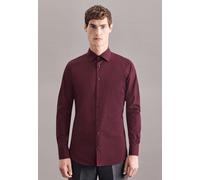Businesshemd SEIDENSTICKER "X-Slim", Herren, Gr. M (39), normale Ärmellängen, rot (dunkelrot), 100% Baumwolle, unifarben, skinny fit, 2-Knopf-Manschette, Hemden, X-Slim Langarm Kentkragen Uni (2014155