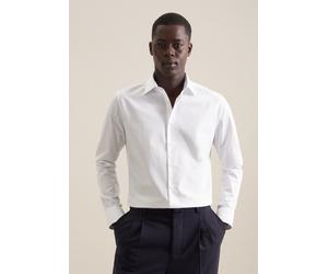 Businesshemd SEIDENSTICKER "X-Slim", Herren, Gr. XS (36), normale Ärmellängen, weiß, 100% Baumwolle, unifarben, skinny fit, 2-Knopf-Manschette, Hemden, X-Slim 1/1 Kentkragen Uni (62270434-36) weiß