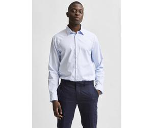 Businesshemd SELECTED "SLHSLIMETHAN SHIRT", Herren, Gr. S, N-Gr, blau (light blau), Web, Obermaterial: 100% Baumwolle, Hemden (33624260-S) light blau