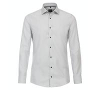 Venti Herren Businesshemd Modern Fit Uni Hellgrau Größe 43