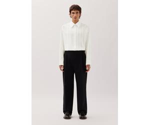 Businesshemd STUDIO SEIDENSTICKER, Herren, Gr. M (39-40), normale Ärmellängen, weiß (ecru), 55% Polyester, 45% Viskose, gestreift, regular fit, 2-Knopf-Manschette, Hemden, Regular 1/1 Kentkragen Gestr