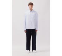 Businesshemd STUDIO SEIDENSTICKER, Herren, Gr. M39-40, normale Ärmellängen, blau (hellblau), 100% Baumwolle, gestreift, oversize, 2-Knopf-Manschette, Hemden, Oversized 1/1 Kentkragen Gestreift (771050