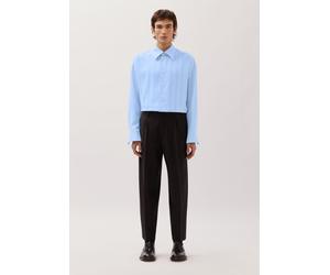 Businesshemd STUDIO SEIDENSTICKER, Herren, Gr. XL (43-44), normale Ärmellängen, hellblau, 55% Polyester, 45% Viskose, gestreift, regular fit, 2-Knopf-Manschette, Hemden, Regular 1/1 Kentkragen Gestrei