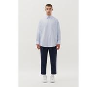 Businesshemd STUDIO SEIDENSTICKER "Studio", Herren, Gr. M39-40, normale Ärmellängen, blau, 100% Baumwolle, gestreift, oversize, 2-Knopf-Manschette, Hemden, Oversized Langarm Kentkragen Streifen (23443